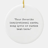 引用文モダン写真のパーソナライカスタムズ セラミックオーナメント (裏面)
