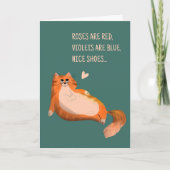 引用文ユーモアのある愛する猫のおもしろいバレンタインデー カード (正面)