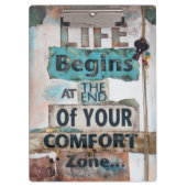 引用文ライフは心地よいゾーンの終わりから始まる クリップボード (正面)