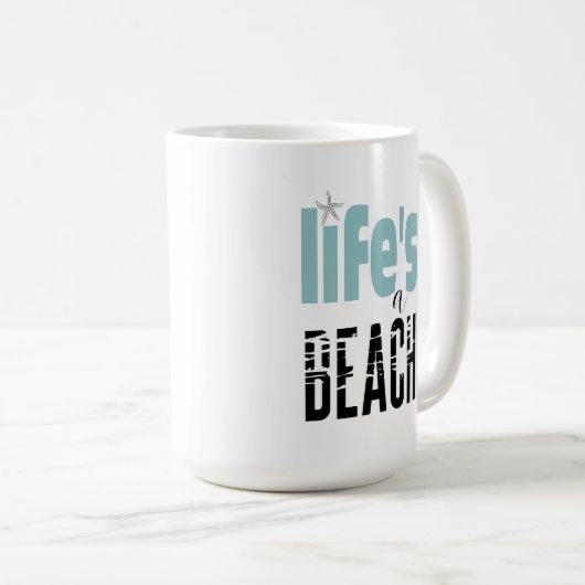 引用文ライフAビーチ コーヒーマグカップ (正面右)