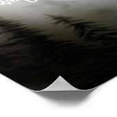 引用文ラオス感動的ツ文字オン霧の松 ポスター (角)