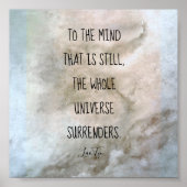 引用文ラオ感動的ツ文字水のカラーグレー ポスター (正面)