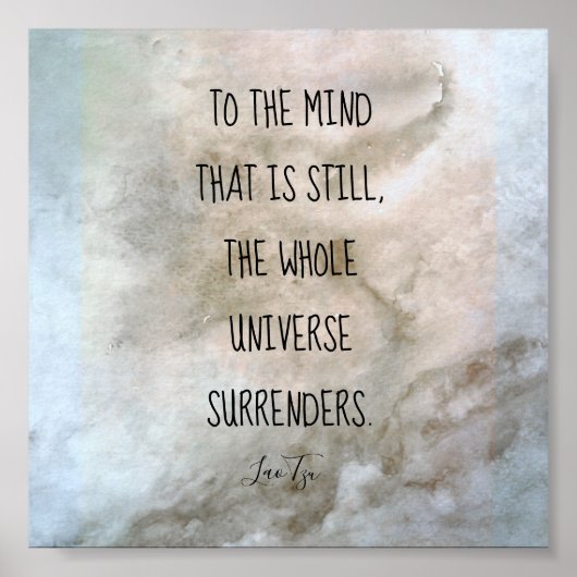 引用文ラオ感動的ツ文字水のカラーグレー ポスター (正面)