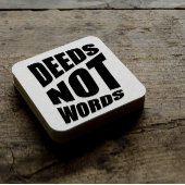 引用文レットライブ白黒スクエア紙コースター スクエアペーパーコースター