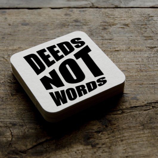 引用文レットライブ白黒スクエア紙コースター スクエアペーパーコースター