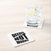 引用文レットライブ白黒スクエア紙コースター スクエアペーパーコースター (インサイチュ)