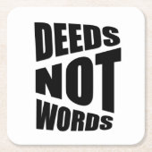 引用文レットライブ白黒スクエア紙コースター スクエアペーパーコースター (正面)