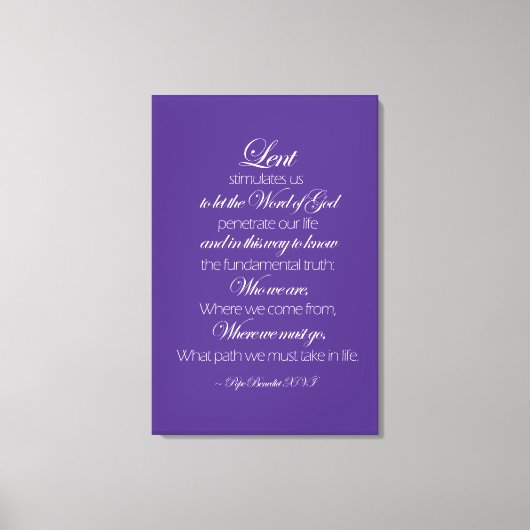 引用文ローマ教皇ベネディクト16世の意味 キャンバスプリント (正面)