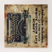 引用文ヴィンテージタイプライターパズル ジグソーパズル (横)