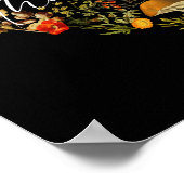 引用文ヴィンテージボタニカルマッシュルーム秋 ポスター (角)