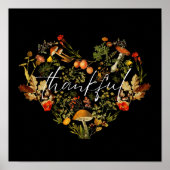 引用文ヴィンテージボタニカルマッシュルーム秋 ポスター (正面)