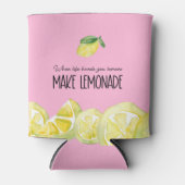 引用文人生の手がレモンのレモネードを作る 缶クーラー (正面)