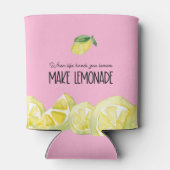 引用文人生の手がレモンのレモネードを作る 缶クーラー (裏面)