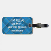 引用文付きアングルブループレイド ラゲッジタグ (裏面横)