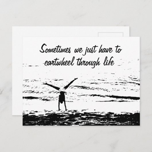 引用文付きカー感動的トホイール |はがき ポストカード (正面/裏面)