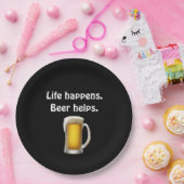 引用文付きビール紙プレート ペーパープレート (パーティー)