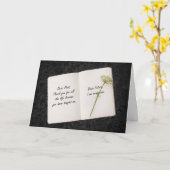 引用文付きブックを開感動的く カード (黄色い花)