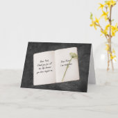 引用文付きブックを開感動的く カード (黄色い花)