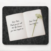 引用文付きブックを開感動的く マウスパッド (正面)