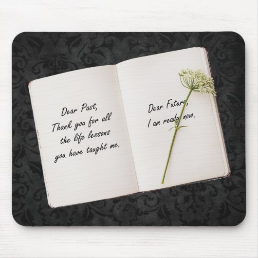 引用文付きブックを開感動的く マウスパッド (正面)