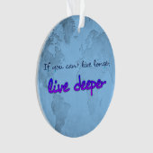 引用文付き世界地図 オーナメント (正面)