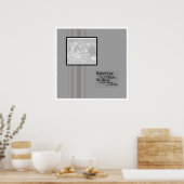 引用文付き卒業者オートグラフポスター ポスター (キッチン)