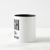 引用文付き白黒コーヒーマグやる気を起こさせるー マグカップ (中央)