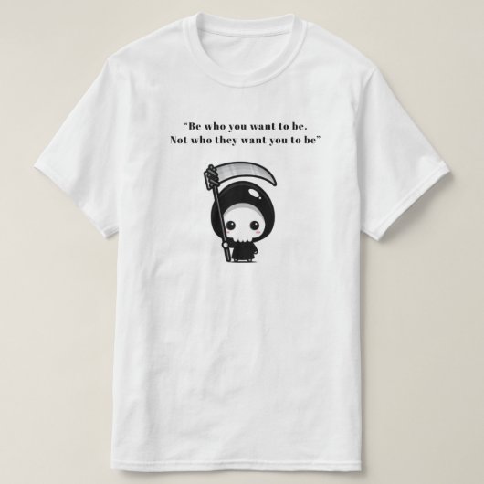 引用文付きTシャツの死紙ベクトル Tシャツ (デザイン正面)
