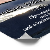 引用文写真サンセット雲の線の葬儀 ポスター (角)