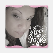 引用文写真バレンタインデーピンク マグネット (正面)