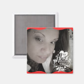 引用文写真バレンタインデー長距離 マグネット (正面/裏面)