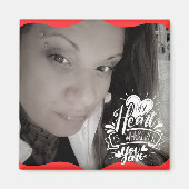 引用文写真バレンタインデー長距離 マグネット (正面)