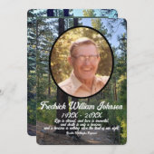 引用文写真松の木の森の背景メモリアル プログラム (正面/裏面)