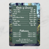 引用文写真松の木の森の背景メモリアル プログラム (裏面)