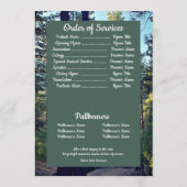 引用文写真松林背景葬儀 プログラム (裏面)