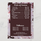 引用文写真梅花背景葬儀 プログラム (裏面)