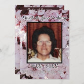 引用文写真梅花背景葬儀 プログラム (正面/裏面)