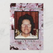 引用文写真梅花背景葬儀 プログラム (正面)