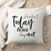 引用文前向きが今日を絶え最高のず日にする クッション (ブランケット)