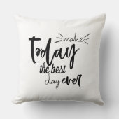 引用文前向きが今日を絶え最高のず日にする クッション (正面)