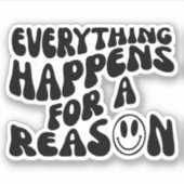 引用文前向きことわざ美学ステッカー シール (正面)