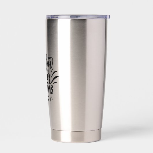 引用文前向きスクリプトタイポグラフィ文字ウォーターボトル 保温保冷タンブラー (左面)