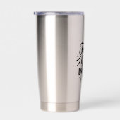 引用文前向きスクリプトタイポグラフィ文字ウォーターボトル 保温保冷タンブラー (右面)