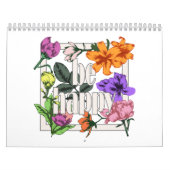引用文前向きベハッピーアンドガーデンフラワー カレンダー (カバー)