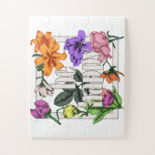 引用文前向きベハッピーアンドガーデンフラワー ジグソーパズル (縦)