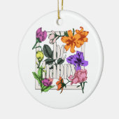 引用文前向きベハッピーアンドガーデンフラワー セラミックオーナメント (左)