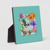 引用文前向きベハッピーアンドガーデンフラワー フォトプラーク (正面)