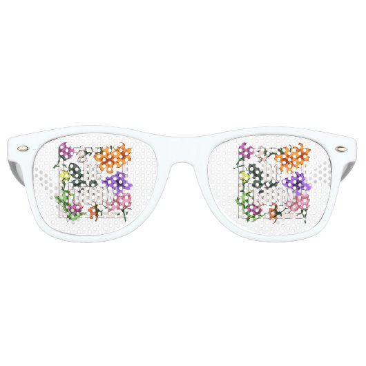 引用文前向きベハッピーアンドガーデンフラワー レトロサングラス (正面)