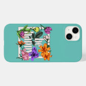 引用文前向きベハッピーアンドガーデンフラワー Case-Mate iPhoneケース (裏面 (横))
