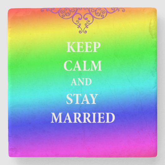 引用文前向きマリッジマーブルストーンコースター ストーンコースター (正面)